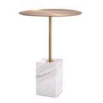 Eichholtz Side Table Cole Side Table Cole is all about simplicity and natural appeal. The round brushed brass table