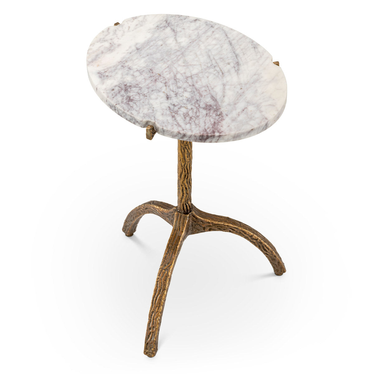 Eichholtz Side Table Cortina oval appeal and the natural variations in the marble make each piece unique. Add a touch
