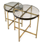 Eichholtz Side Table Haymann set of 2 is unique and one-of-a-kind. Whether used separately or nested together, the versatile design of the