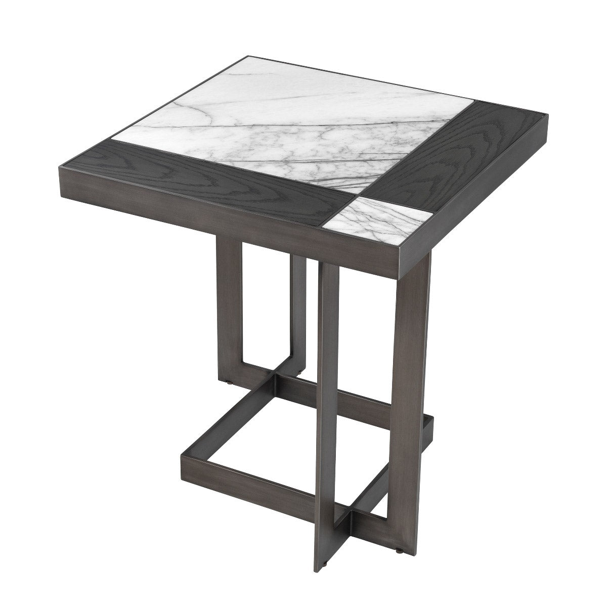 Eichholtz Side Table Hermoza the retro look and feel of mocha oak veneer. This stunning accent table has a