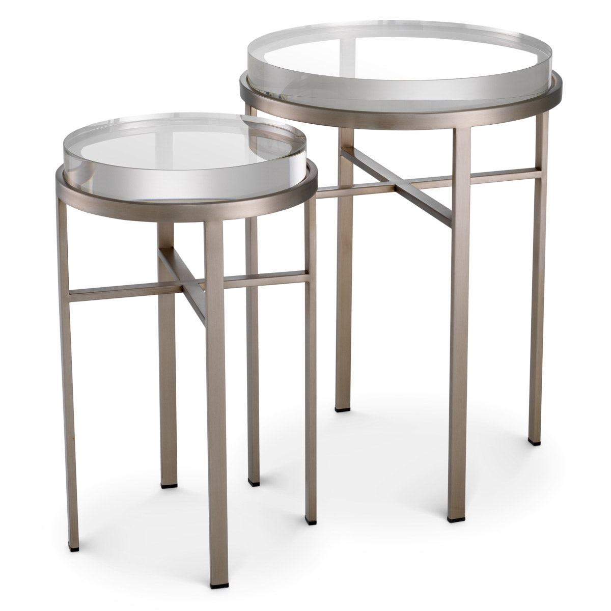 Eichholtz Side Table Hoxton set of 2 Elevate your interior with the Hoxton Side Table set, artfully blending modern allure and sleek