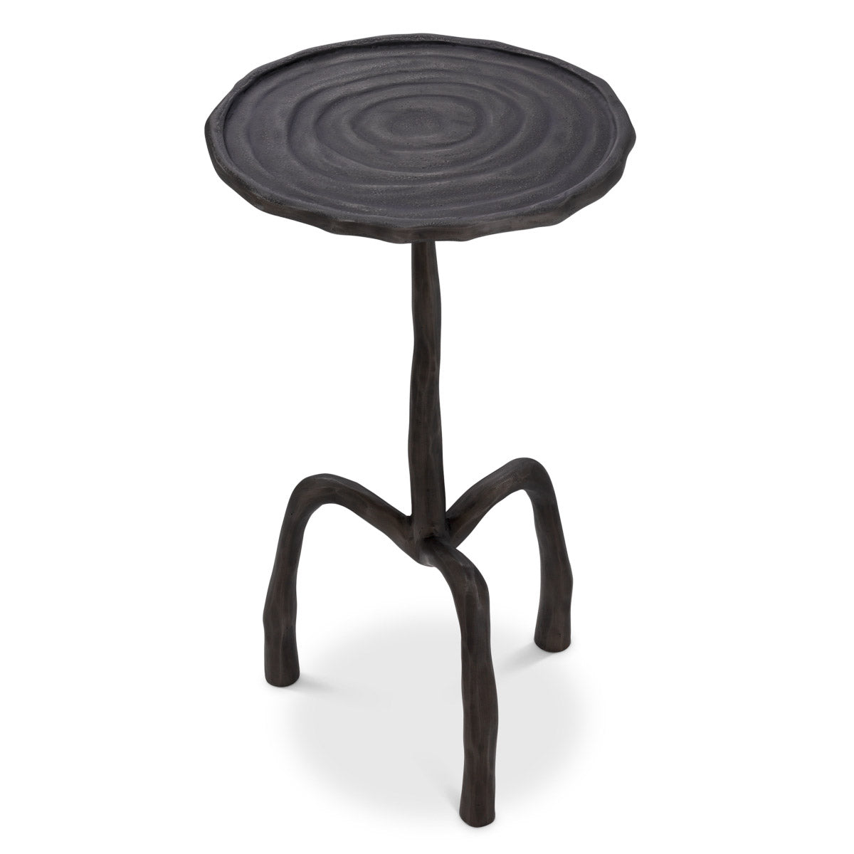 Eichholtz Side Table Kubu S out of wood, but it was crafted from metal and provided with a bronze finish.