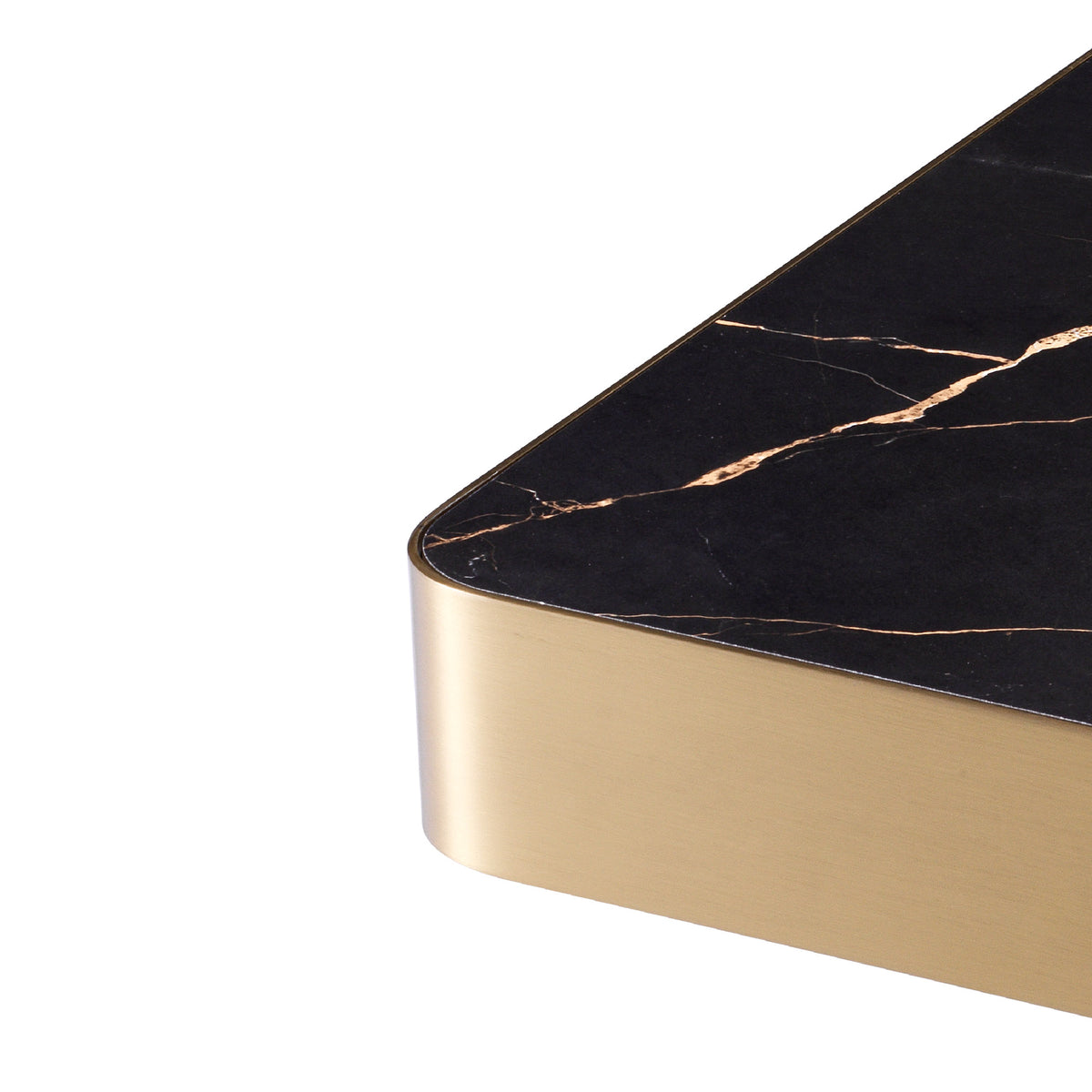 Eichholtz Side Table Luxus design with a brushed brass rim. To create a wonderful set that offers extra table