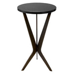Eichholtz Side Table Malone any room. The sleek base has a bronze finish that goes well with the round