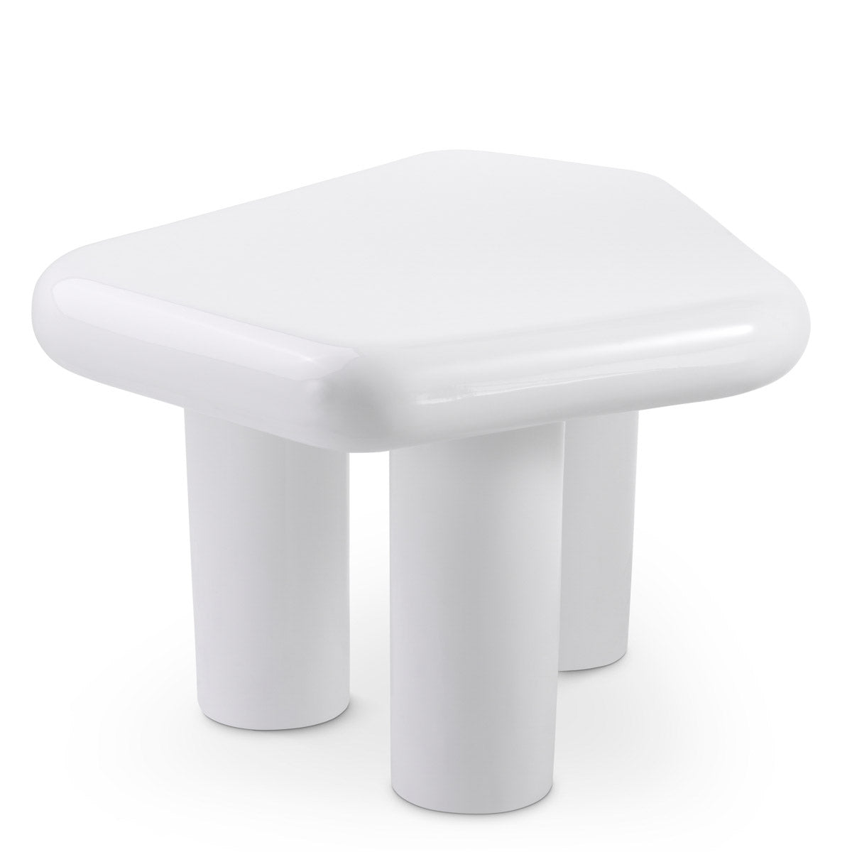 Eichholtz Side Table Matiz contemporary sophistication. The sleek white high gloss finish radiates a sense of refined elegance, while