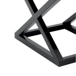 Eichholtz Side Table McArthur birch wood with a black finish, the McArthur Side Table comprises a crossover frame on