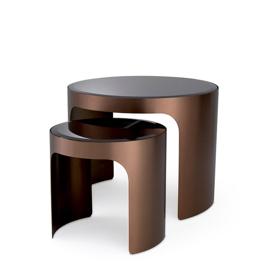 Eichholtz Side Table Piemonte set of 2 Add a touch of beauty and functionality to your relaxation area with the Piemonte Side