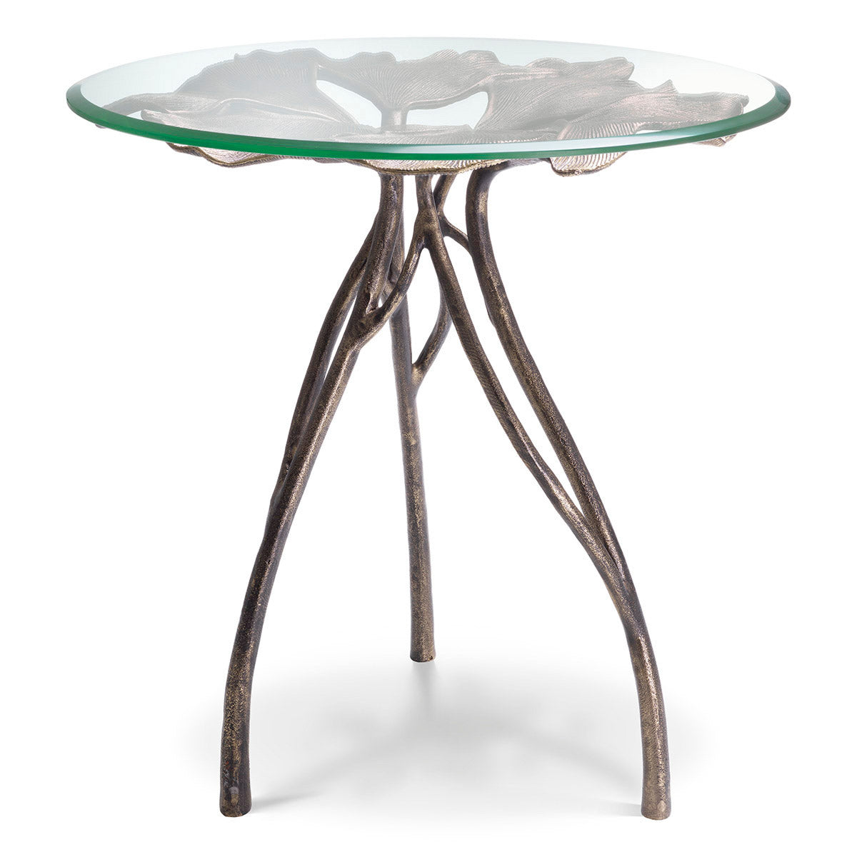 Eichholtz Side Table Poseidon Discover the majestic Poseidon Side Table, featuring a mesmerizing ginkgo leaf pattern adorned with our