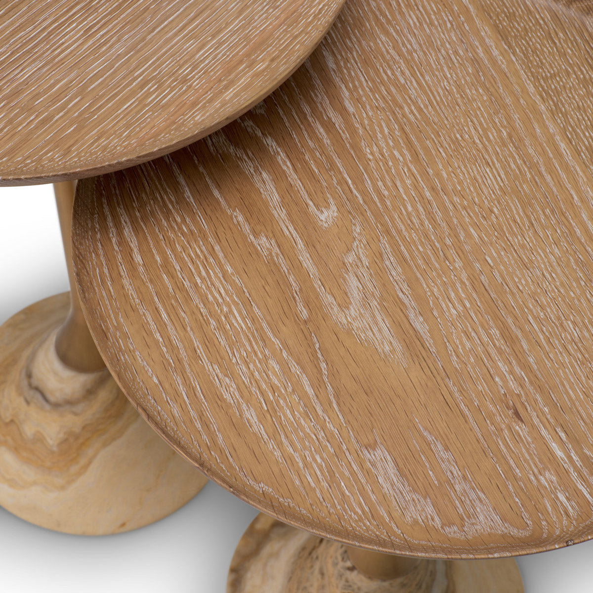 Eichholtz Side Table Puglia set of 2 revealing thousands of years of deposits. You can display the two tables separately or nestle