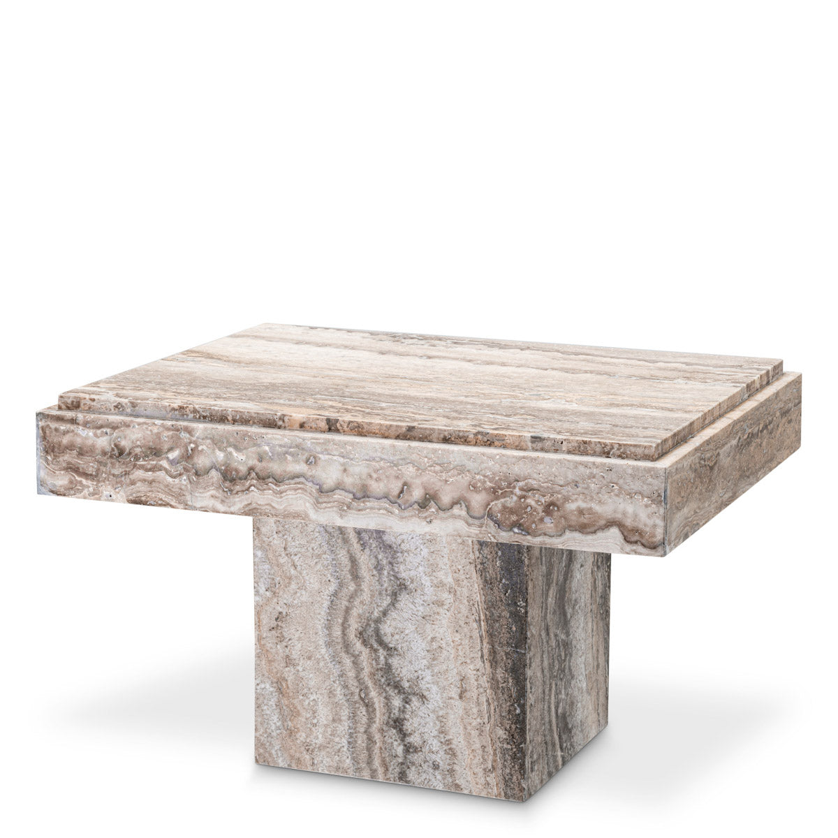 Eichholtz Side Table Sartoria Discover the allure of the Sartoria Side Table in Silver Travertine, where natural stone intricacies