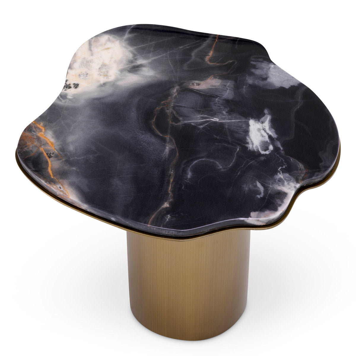 Eichholtz Side Table Shapiro dances with its unique patterns and veining. The free form shape adds an element of
