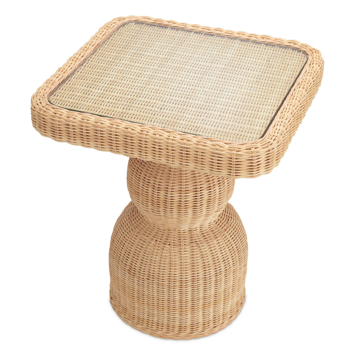 Eichholtz Side Table Tiago and functionality. The warm, inviting rattan exudes timeless charm, making it a standout addition to