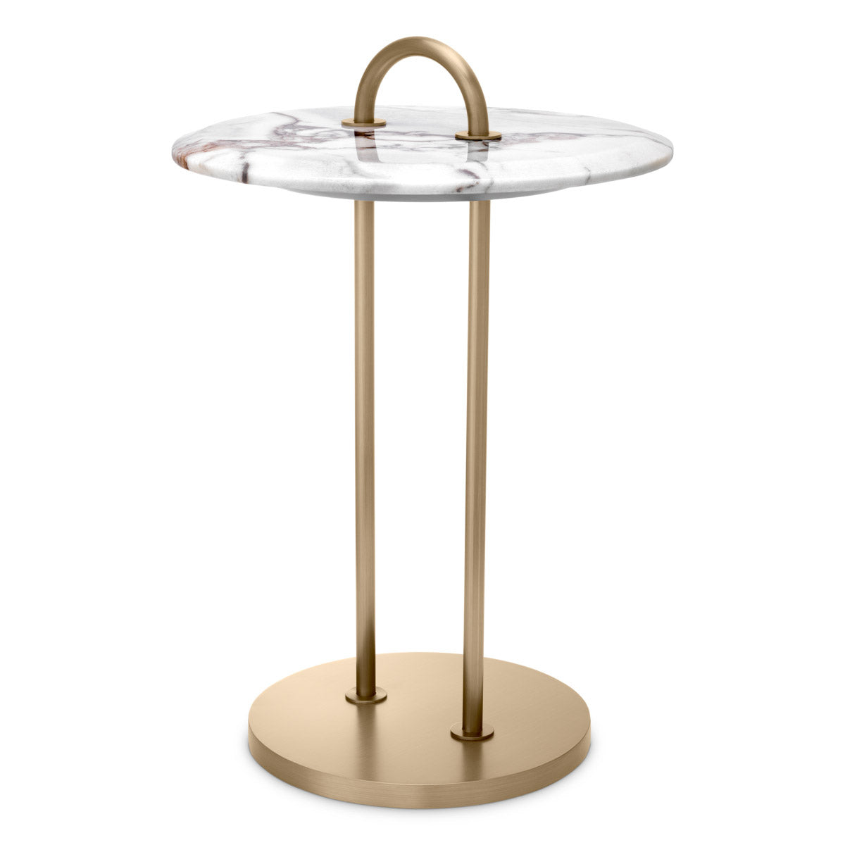Eichholtz Side Table Zappa Embrace the exquisite union of brushed brass finish and natural marble as the Zappa Side