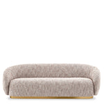 Eichholtz Sofa Brice space. Cosy and contemporary, this elegantly curved couch features a soft fabric upholstery in Mademoiselle