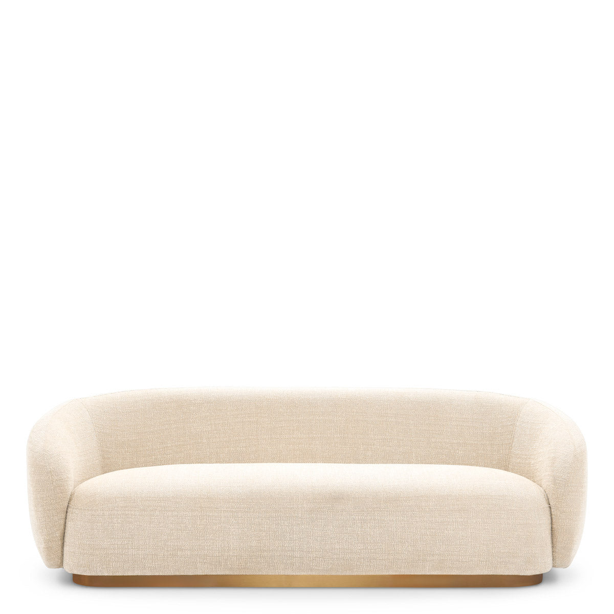 Eichholtz Sofa Brice space. A perfect blend of comfort and modern design, this gently curved couch creates a