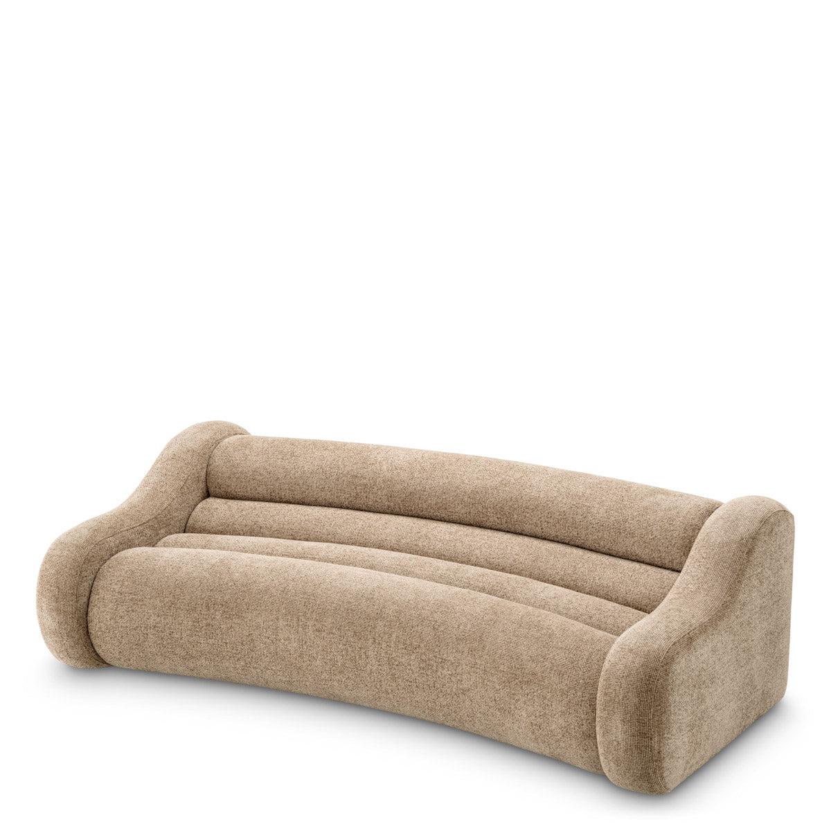 Eichholtz Sofa Carbone Experience modern elegance with the Carbone Sofa in Lyssa Sand. Its sleek curved shape complements