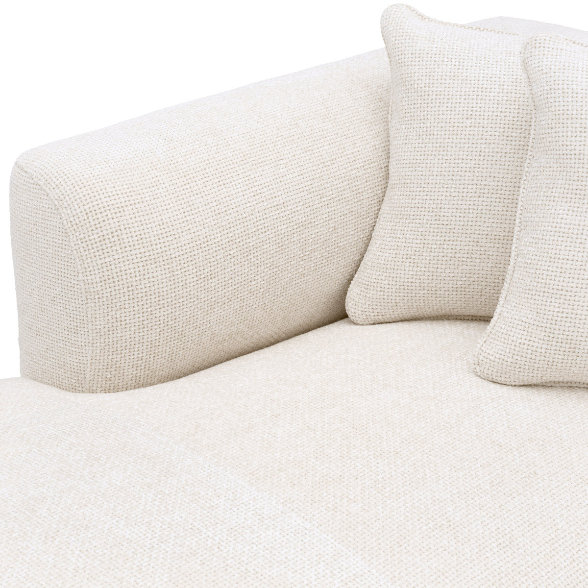 Eichholtz Sofa Corso Lounge left fabric and supported by sleek black feet, this compact piece is perfect for modern interiors.