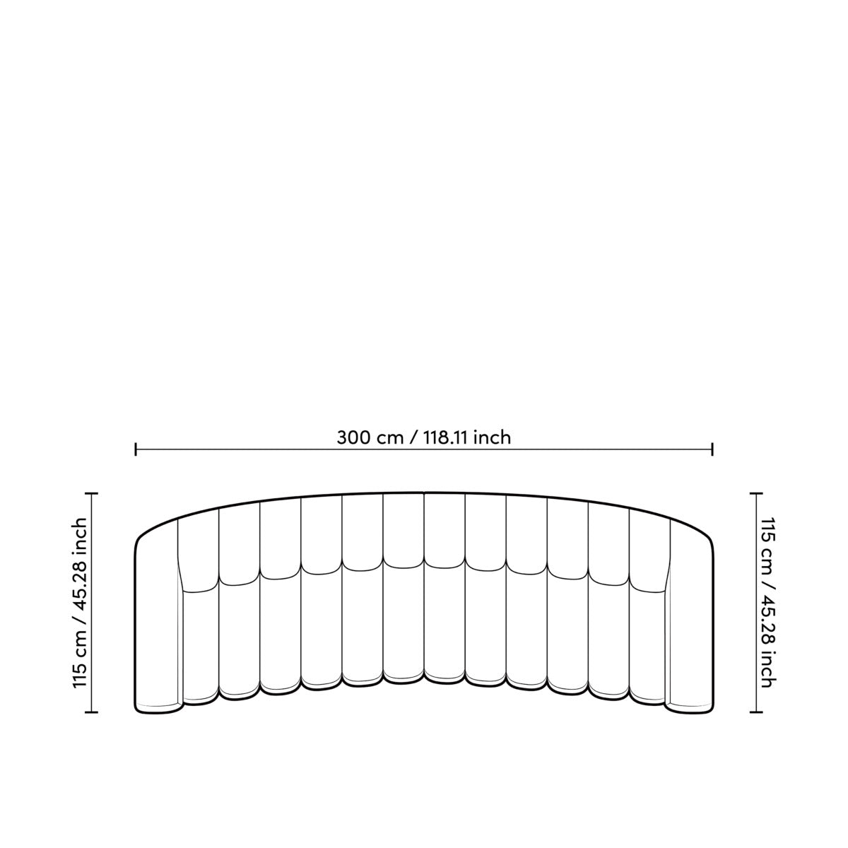Eichholtz Sofa Kelly L to your living room with its black bouclÃ© upholstery. Featuring a gently curved design and