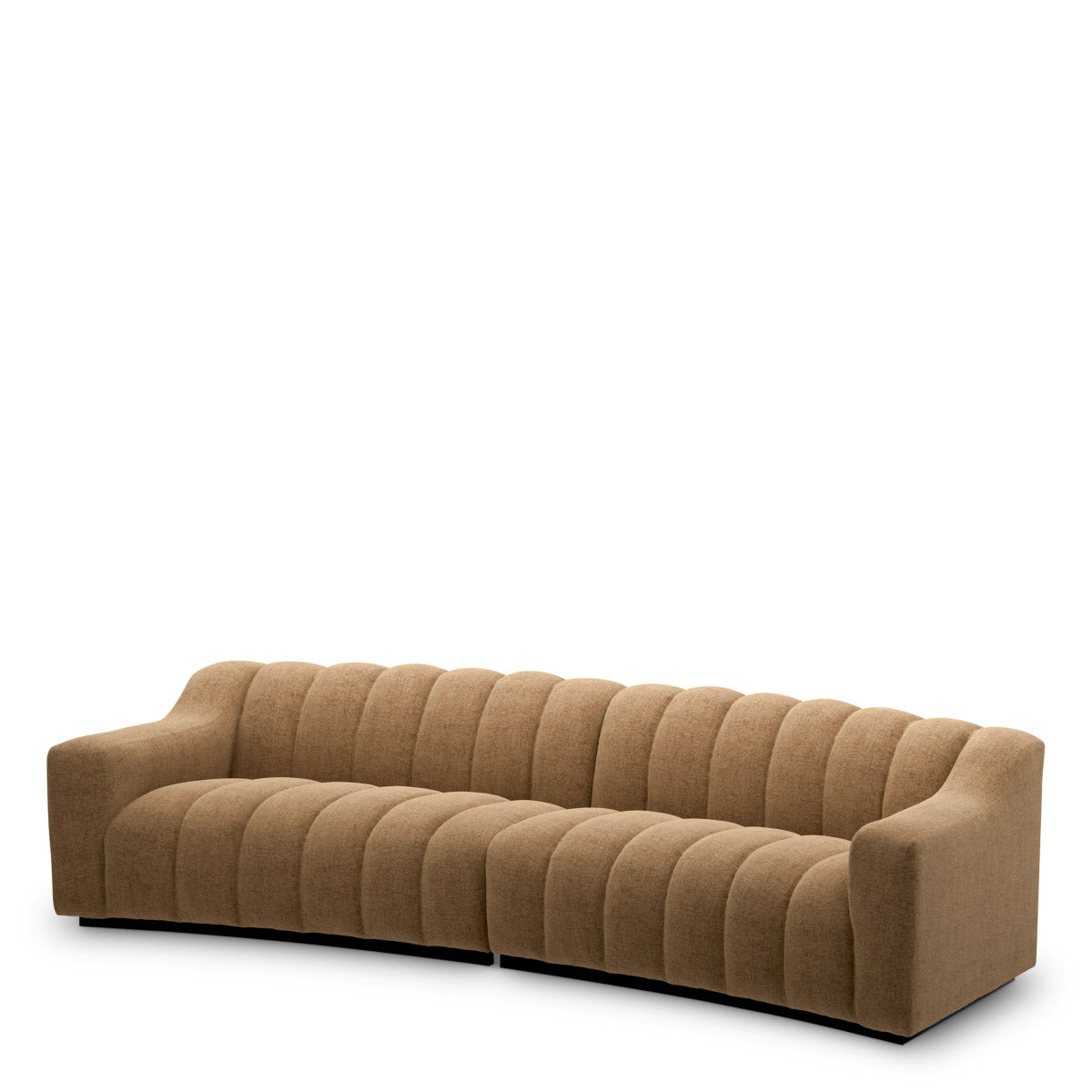 Eichholtz Sofa Kelly L "Camel-colored upholstery gives Sofa Kelly L Hastings camel a warm, inviting presence alongside its elegant,