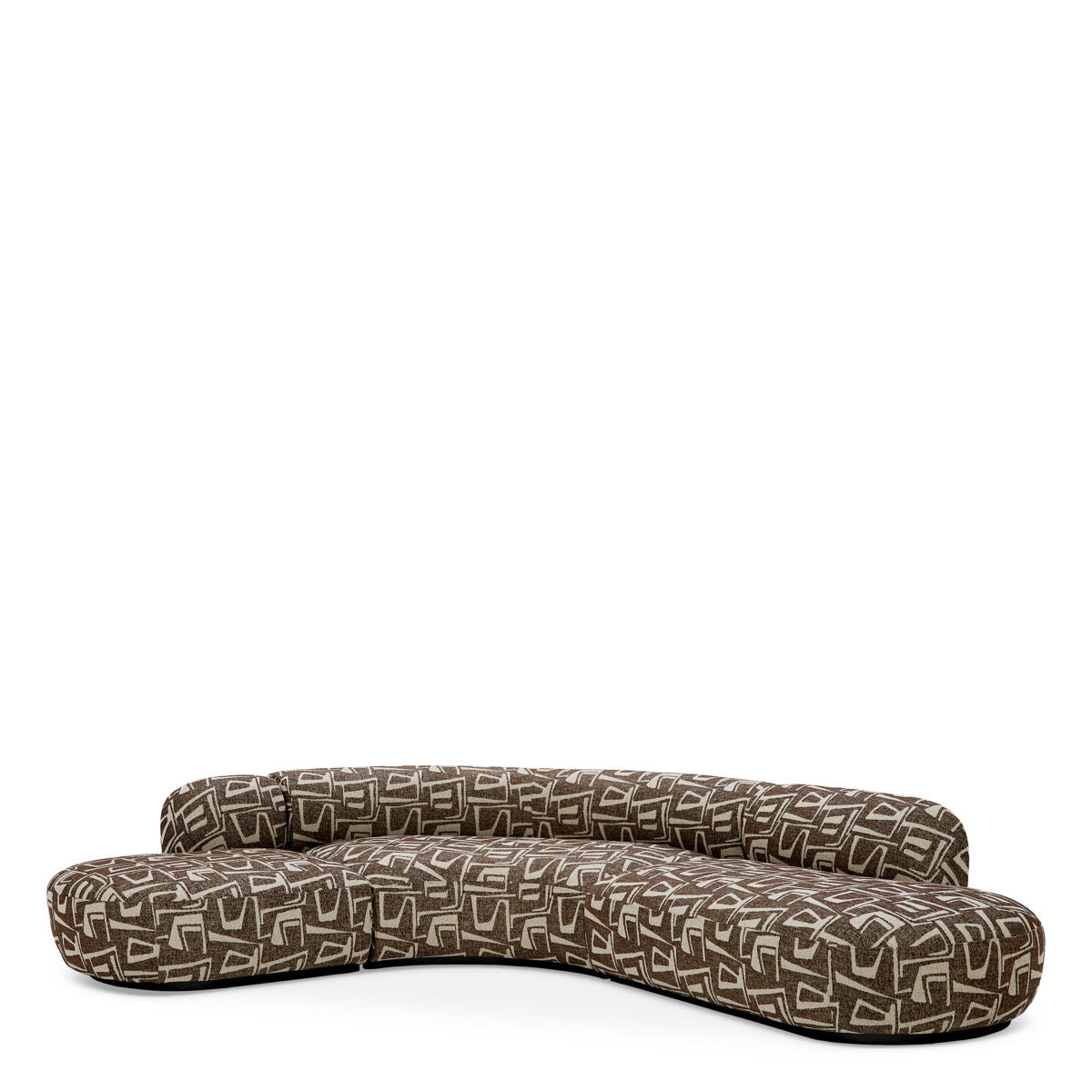 Eichholtz Sofa Björn L Enjoy the rich comfort and the striking boomerang-like design of Sofa Björn. Shaped with soft