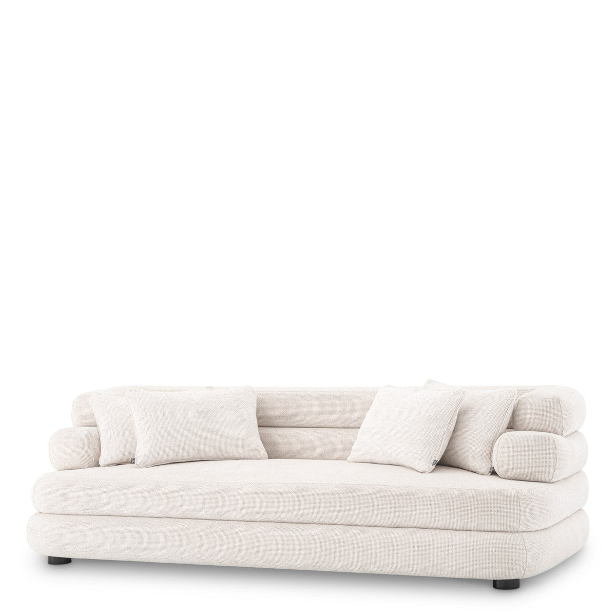 Eichholtz Sofa Malaga S The Malaga S lyssa off-white sofa with black feet is brimming with flair. This sofa