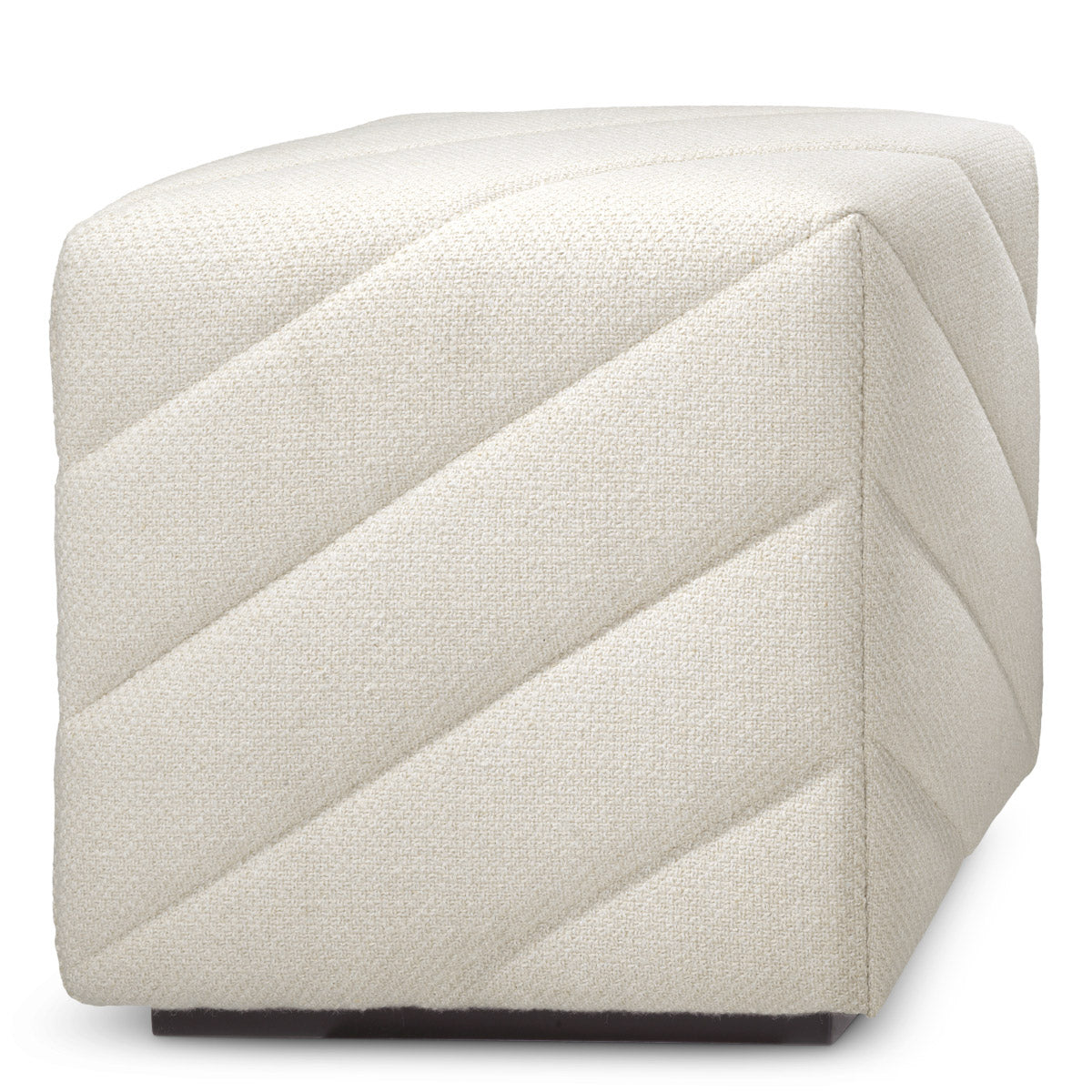Eichholtz Stool Avellino luxurious stool unites artisan craftsmanship with modern design, featuring plush fabric and sleek lines to