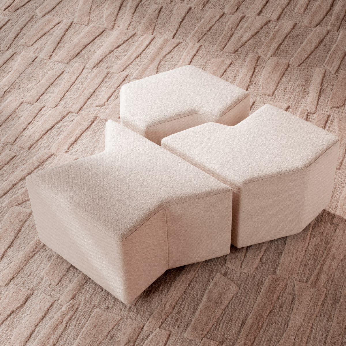 Eichholtz Stool Filbert set of 3 Filbert set of 3 Crafted by Eichholtz this stool pairs refined design with elevated materials