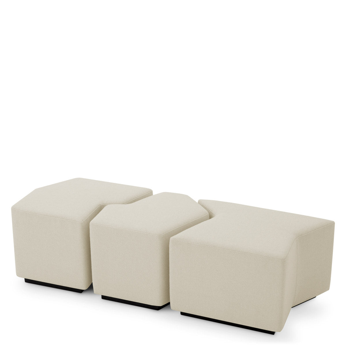 Eichholtz Stool Filbert set of 3 for a statement in any luxury interior. Dimensions W 27.5" D 20.0" H 18.0" Expertly