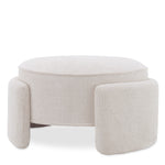 Eichholtz Stool Ortega The Eichholtz Ortega Stool embodies minimalist elegance, enveloped in luxurious Lyssa off-white fabric. A statement