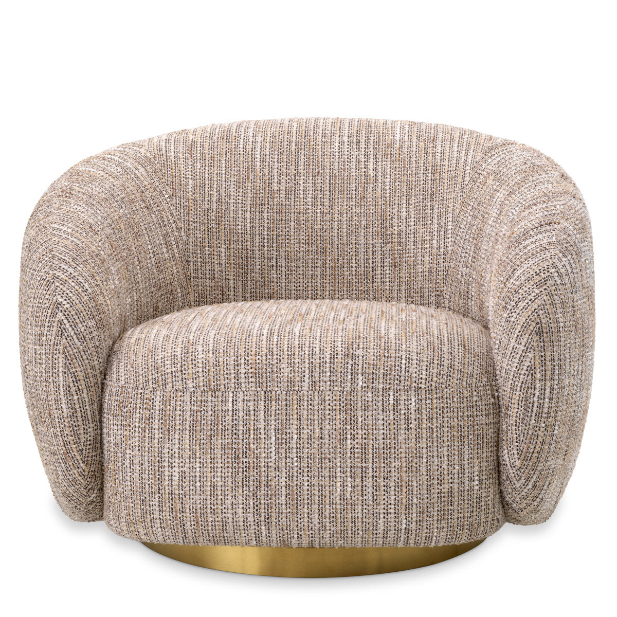 Eichholtz Swivel Chair Brice your living space. Cosy and contemporary, this elegantly curved swivel chair features a stylish Mademoiselle