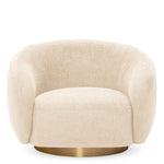 Eichholtz Swivel Chair Brice living space. Cosy and contemporary, this elegantly curved swivel chair features a stylish cream-coloured fa...