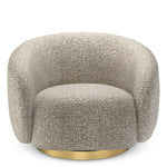 Eichholtz Swivel Chair Brice living space. Cosy and contemporary, this elegantly curved swivel chair features a stylish silver-coloured f...