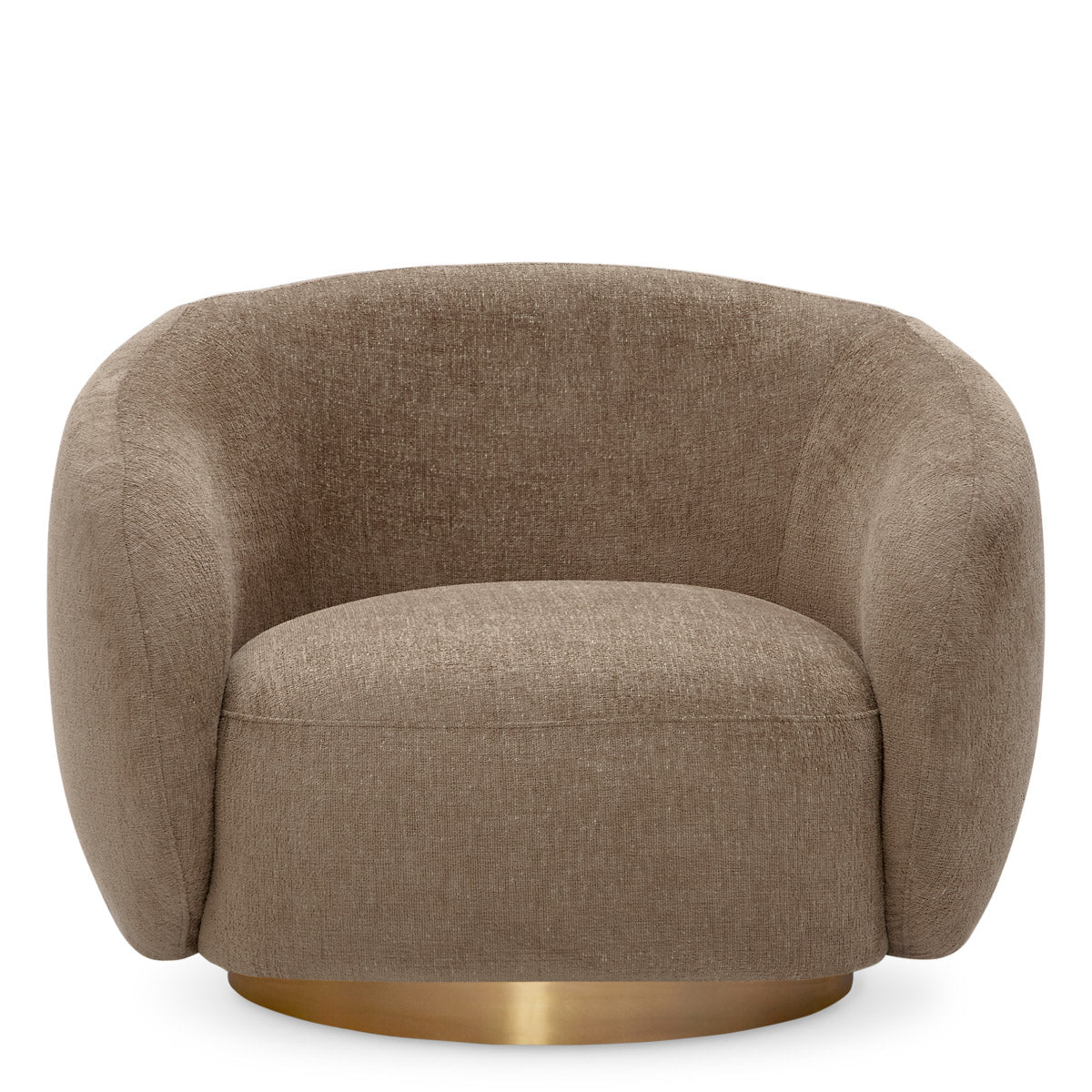 Eichholtz Swivel Chair Brice living space. Cozy and modern, this beautifully curved swivel chair is upholstered in grey fabric