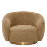 Eichholtz Swivel Chair Brice living space. Cosy and contemporary, this elegantly curved swivel chair features a stylish honey-coloured fa...
