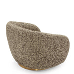 Eichholtz Swivel Chair Brice fabric and a brushed brass swivel base. Combine it with Sofa Brice for a complete