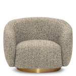Eichholtz Swivel Chair Brice living space. Make a subtle statement with this curved swivel chair, upholstered in warm gray