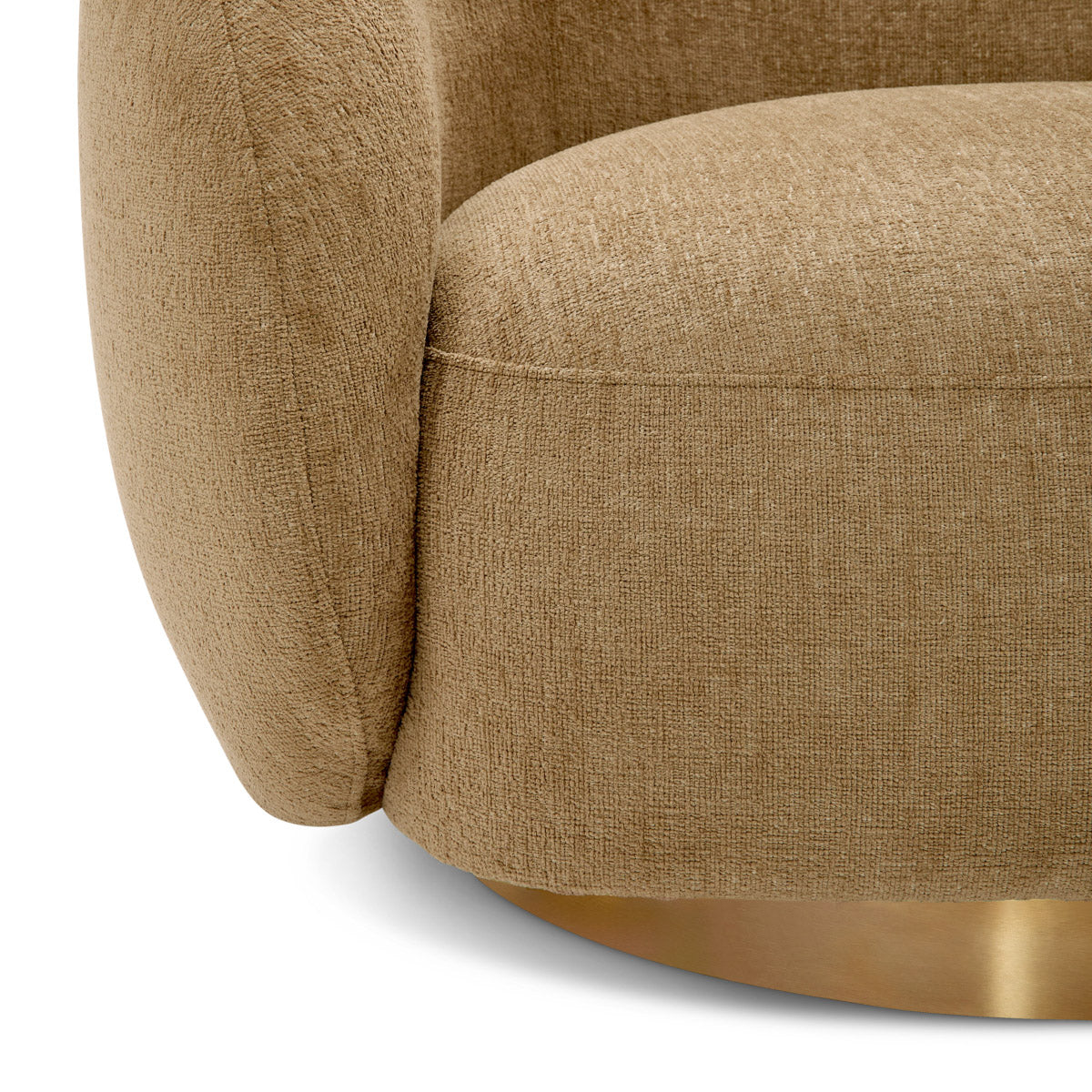 Eichholtz Swivel Chair Brice crafted from natural and synthetic fibres without sacrificing comfort and style. Options assembled in the