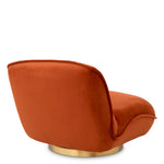 Eichholtz Swivel Chair Relax brushed brass swivel base, this accent chair will be the centre of attention in any