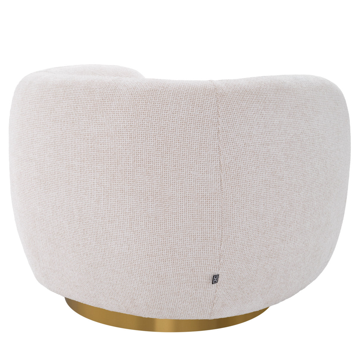 Eichholtz Swivel Chair Roxy from arm to back, around a circular seat. It will be a glamorous and comfortable