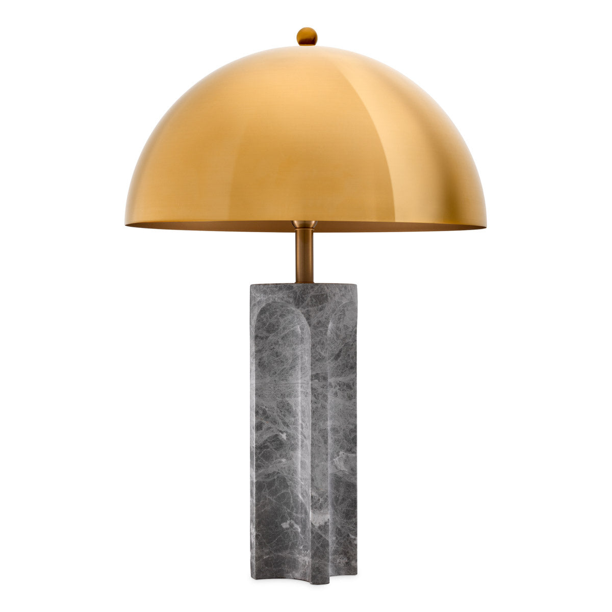 Eichholtz Table Lamp Absolute It will captivate you with its dome-shaped antique brass lampshade and grey marble base with
