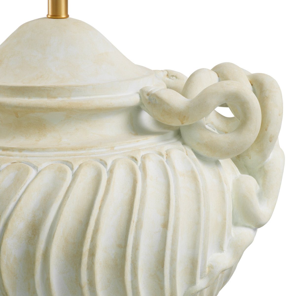 Eichholtz Table Lamp Antonine takes its design inspiration from a marble vase with handles created from intertwined serpents (2nd