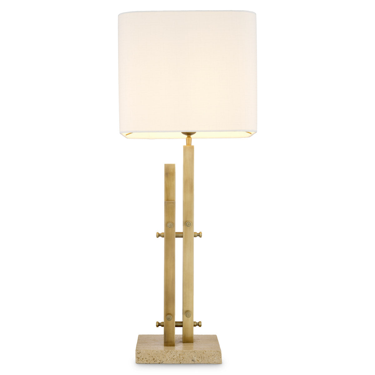 Eichholtz Table Lamp Destino unique, durable, and aesthetically pleasing natural stone. The upper part of the base has a