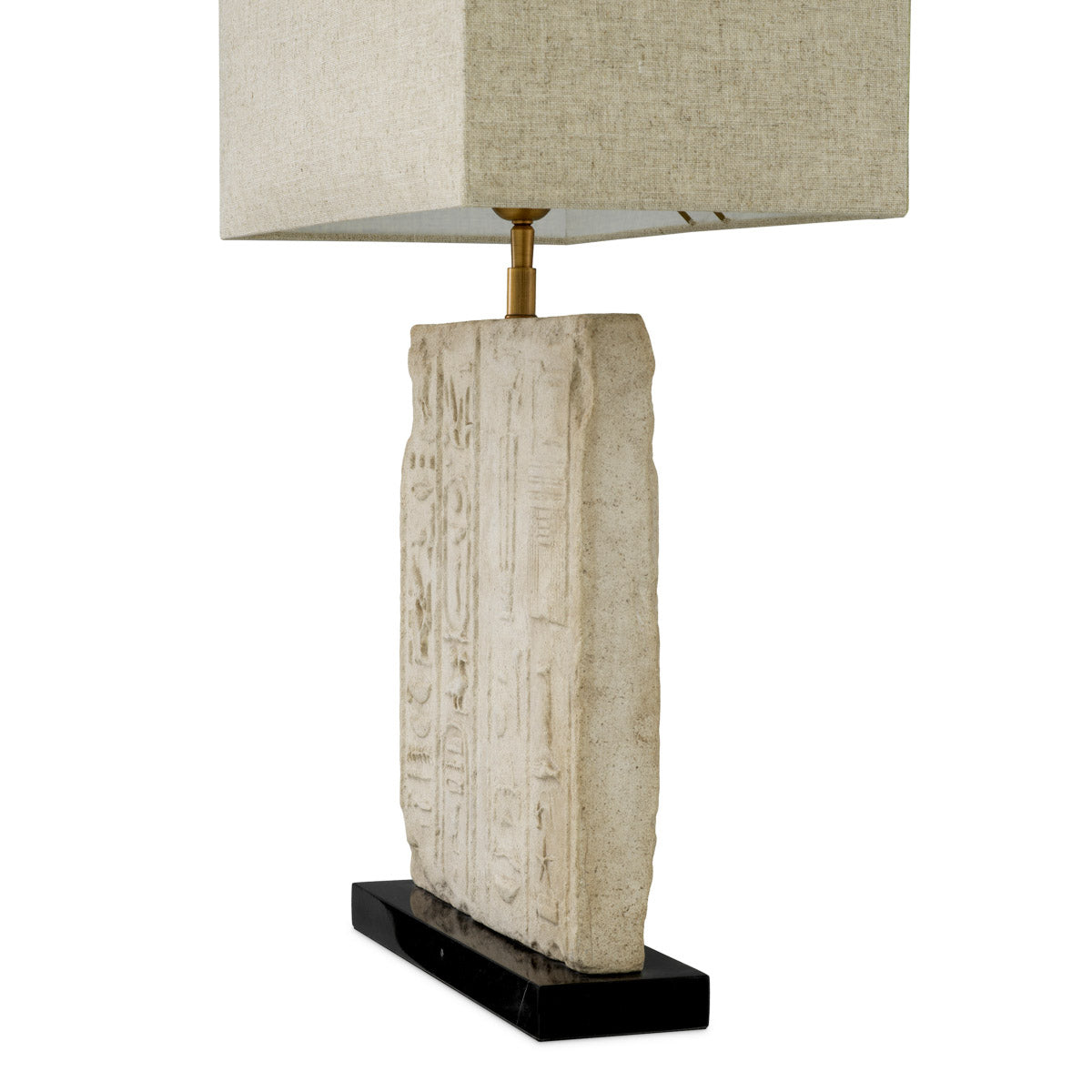 Eichholtz Table Lamp Hathor linen-mix shade handcrafted in the Netherlands. Its history-inspired allure and refined design bring a touch