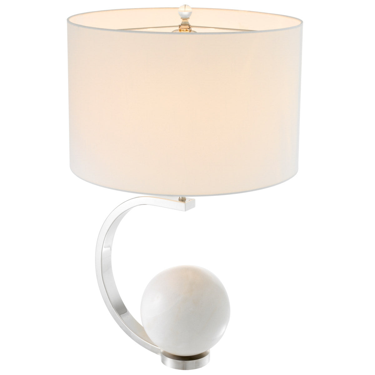 Eichholtz Table Lamp Luigi Table Lamp. This charming design features a nickel finish and showcases a honed white marble