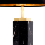 Eichholtz Table Lamp Newman a fabulous circular black lampshade with gold lining, this ultra-chic table lamp is striking in