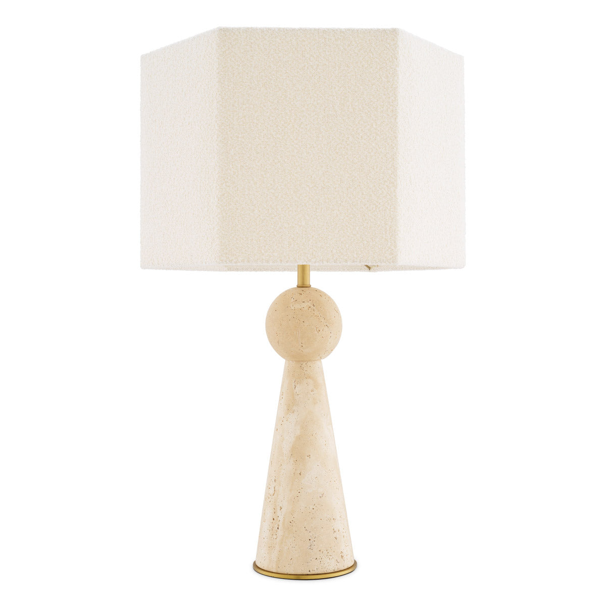Eichholtz Table Lamp Novak will add a touch of sophistication to any room. A bouclÃ© shade complements the natural