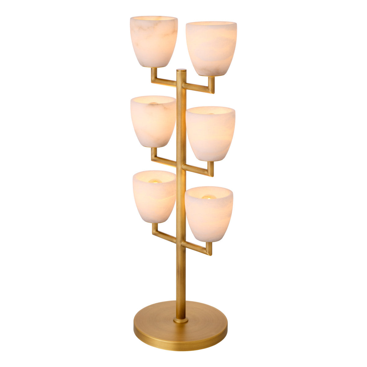 Eichholtz Table Lamp Valerius Lamp Valerius features six lights to cast a welcoming glow in any room. Complemented by