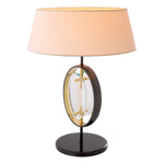 Eichholtz Table Lamp Vincente Mounted on a honed marble base, the gunmetal finish fixture is beautified with a ring