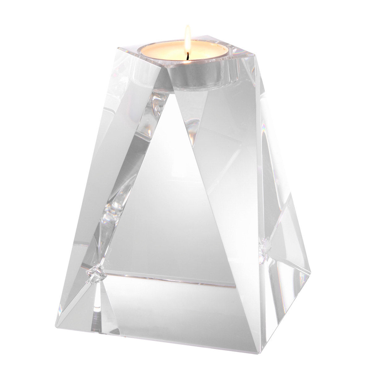 Eichholtz Tealight Holder Liaison Create a sophisticated tablescape with the Liaison Tealight Holder. This votive of crystal glass features