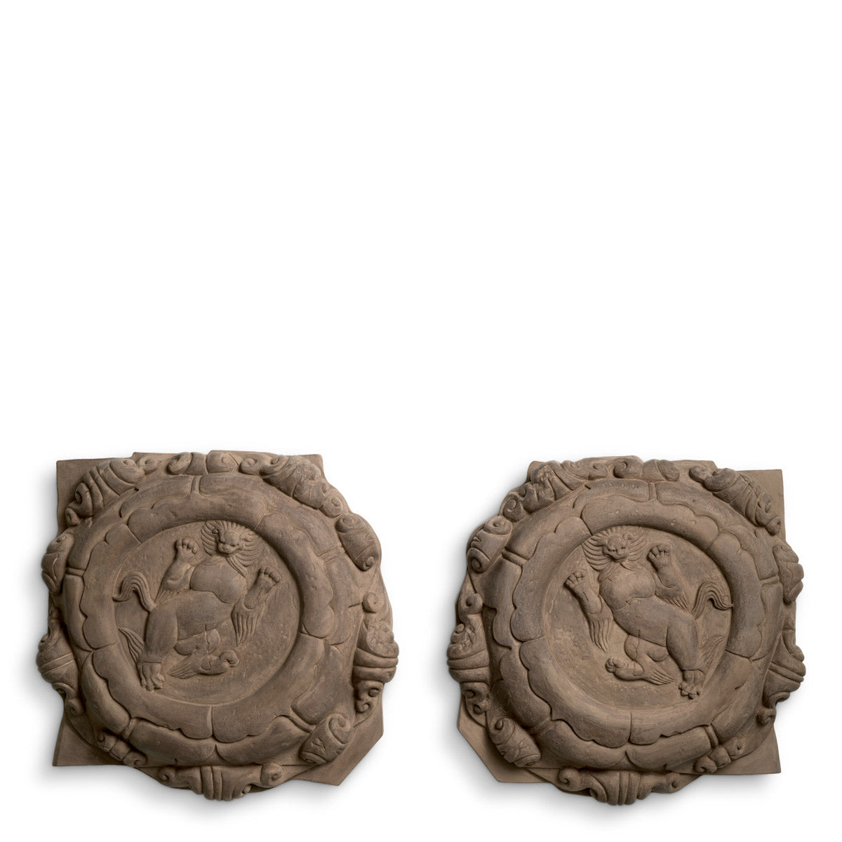 Wall Object Liao set of 2 Sandstone finish Accessories TM0335 2